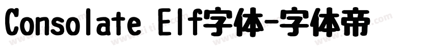 Consolate Elf字体字体转换